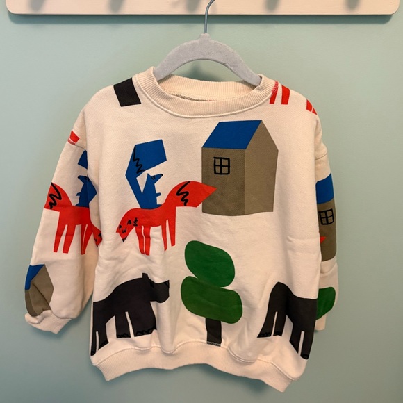 ZARA FOREST PRINT SWEATSHIRT - Picture 5 of 10